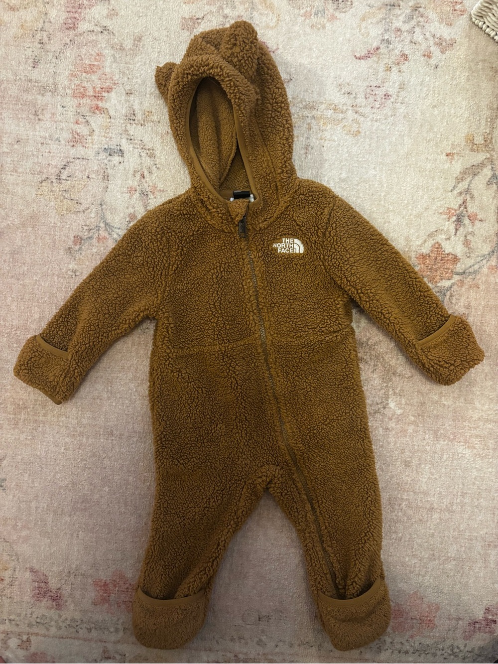 North Face Brown Baby Campshire One-Piece 6-12 M